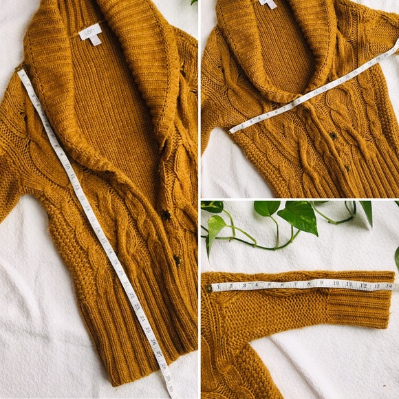 LOFT•Sunflower gold chunky wool cardigan🦙🌻 - Picture 7 of 7